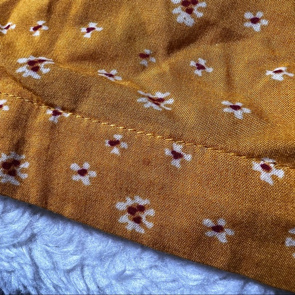 Free People Walking Through My Dreams Orange Floral Paisley Smocked Dress - Picture 15 of 15